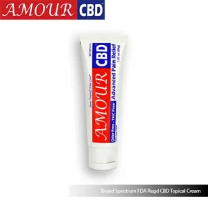 FDA Registered Broad Spectrum CBD Topical Cream Natural Solution 200mg in 1.55oz tube by AmourCBD