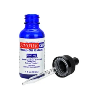 Broad Spectrum Natural Topical Tincture Sublingual CBD 500mg 1500mg by AmourCBD